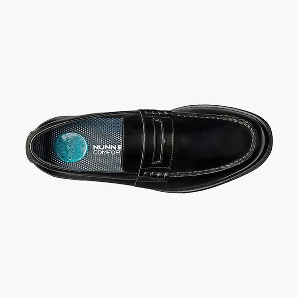 Nunn Bush 85538-009 LINCOLN Moc Toe Black Multi Penny Loafers Size 10M NWOB